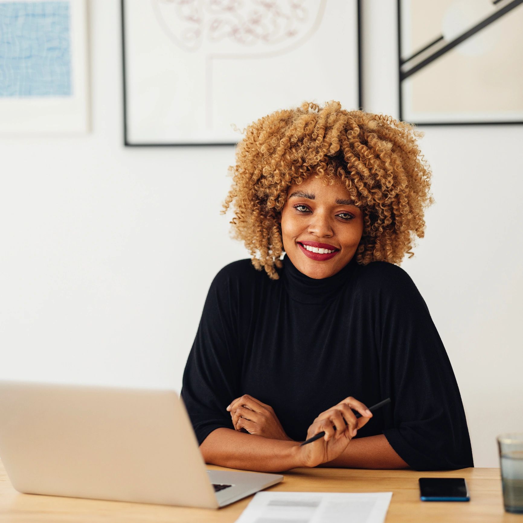 Portrait of a Black female consultant in an office