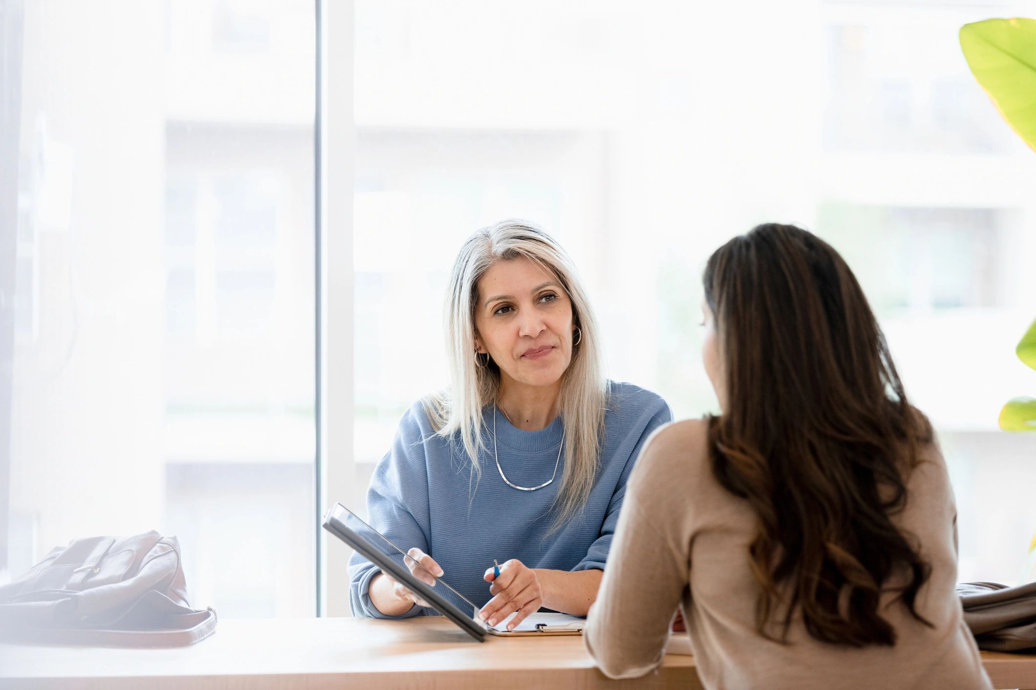 Professional advisor listening to a client